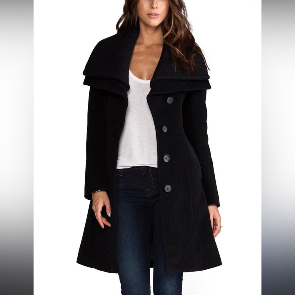Mackage Coat Mona Wool Cashmere Peplum Jacket - Picture 13 of 14